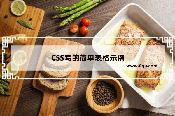 CSS写的简单表格示例