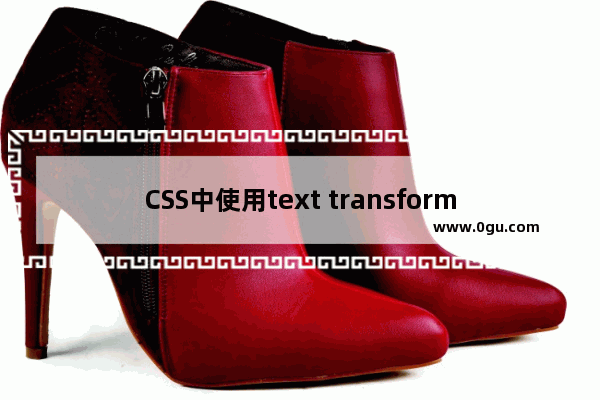 CSS中使用text transform实现首字母大写