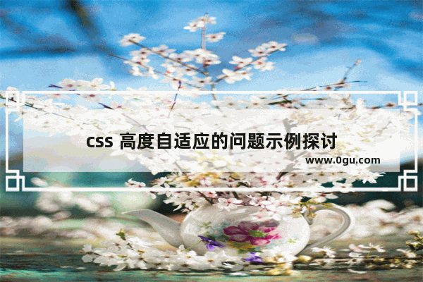 css 高度自适应的问题示例探讨