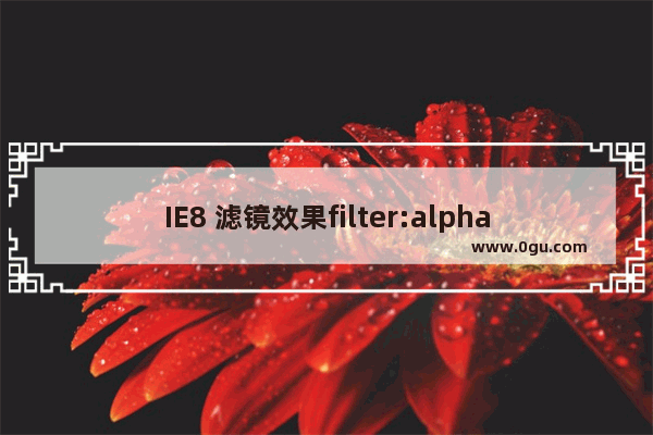 IE8 滤镜效果filter:alpha(opacity=20);IE下失效出现黑色