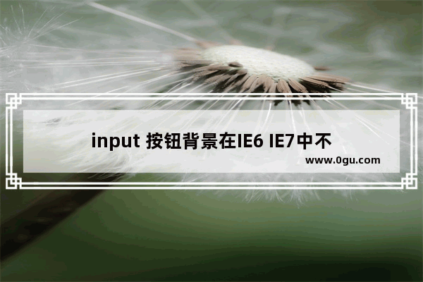 input 按钮背景在IE6 IE7中不显示的解决方法