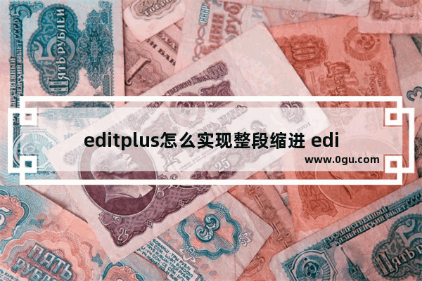 editplus怎么实现整段缩进 editplus设置整段缩进的方法