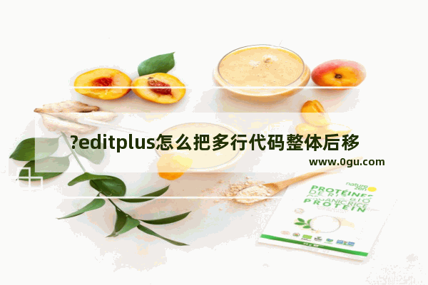 ?editplus怎么把多行代码整体后移 ?editplus把多行代码整体移动整个空格的方法