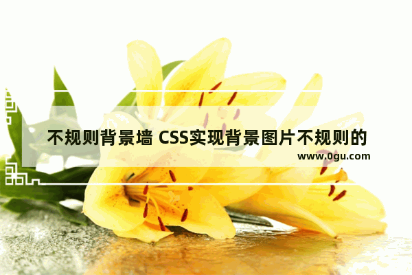 不规则背景墙 CSS实现背景图片不规则的导航菜单