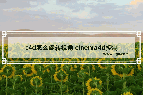 c4d怎么旋转视角 cinema4d控制视图旋转的方法