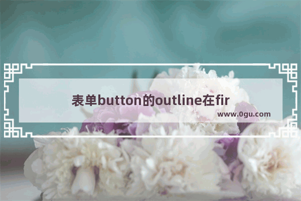 表单button的outline在firefox浏览器下的问题