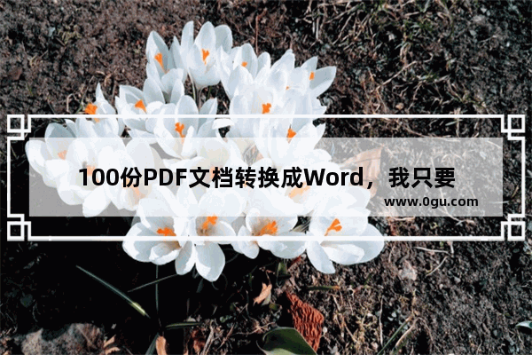 100份PDF文档转换成Word，我只要10秒，不花钱就能搞定