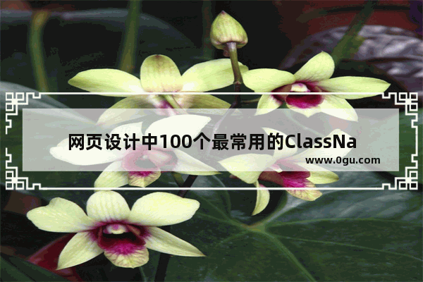 网页设计中100个最常用的ClassName集合汇总