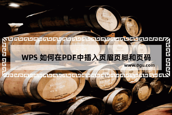 WPS 如何在PDF中插入页眉页脚和页码