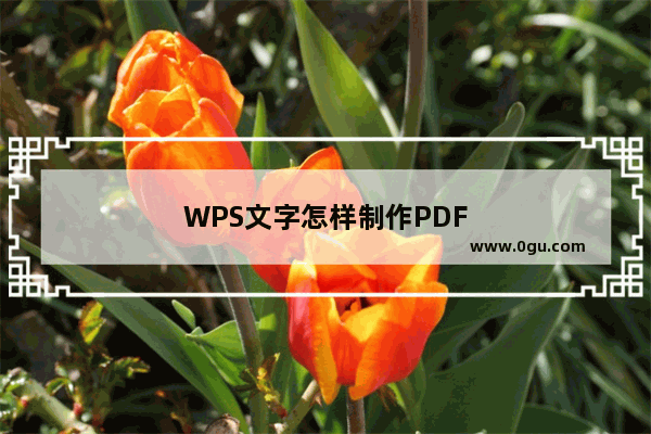 WPS文字怎样制作PDF