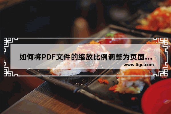 如何将PDF文件的缩放比例调整为页面实际大小？