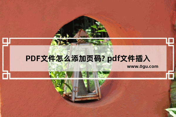 PDF文件怎么添加页码? pdf文件插入页码的教程