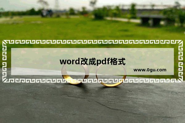 word改成pdf格式