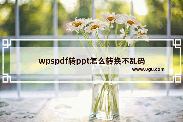 wpspdf转ppt怎么转换不乱码