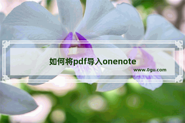 如何将pdf导入onenote