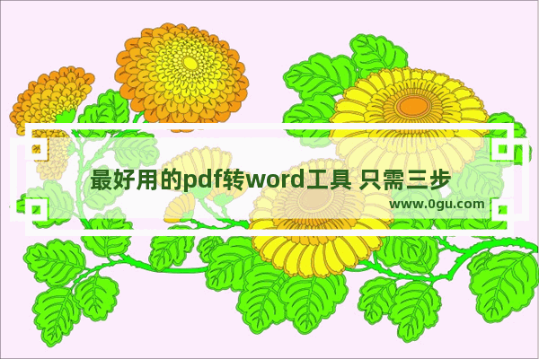 最好用的pdf转word工具 只需三步