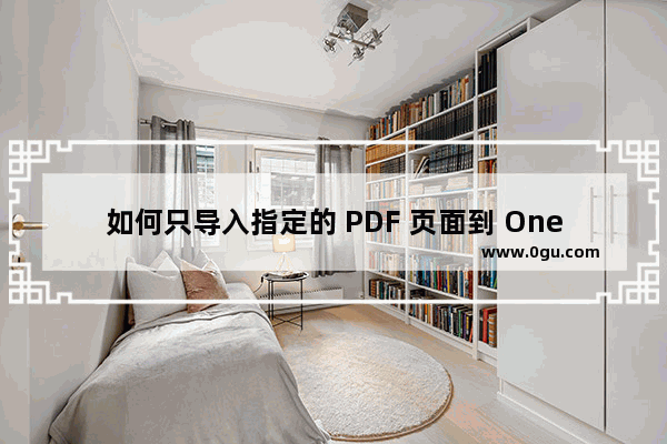 如何只导入指定的 PDF 页面到 OneNote 里？