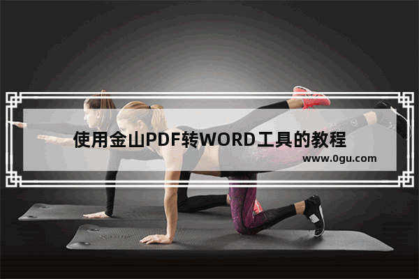 使用金山PDF转WORD工具的教程