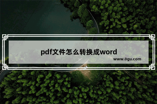 pdf文件怎么转换成word