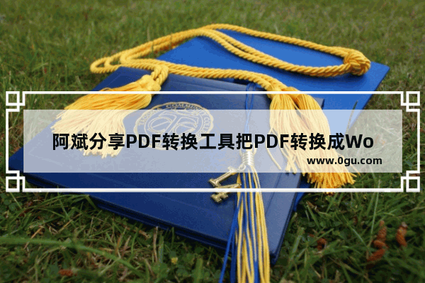 阿斌分享PDF转换工具把PDF转换成Word文件的操作方法