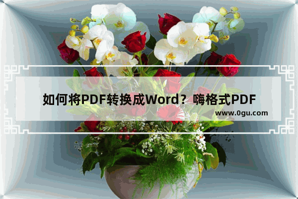 如何将PDF转换成Word？嗨格式PDF转换器一招帮你解决！