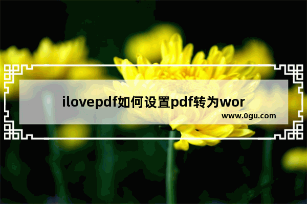 ilovepdf如何设置pdf转为word文档 ilovepdf将pdf转为word文档设置步骤介绍