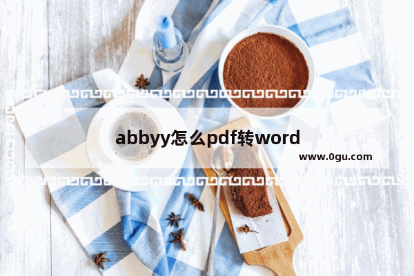 abbyy怎么pdf转word