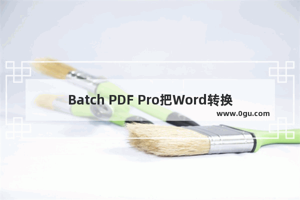 Batch PDF Pro把Word转换成PDF的方法