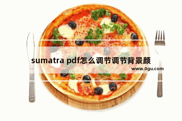 sumatra pdf怎么调节调节背景颜色和字体(含快捷键)