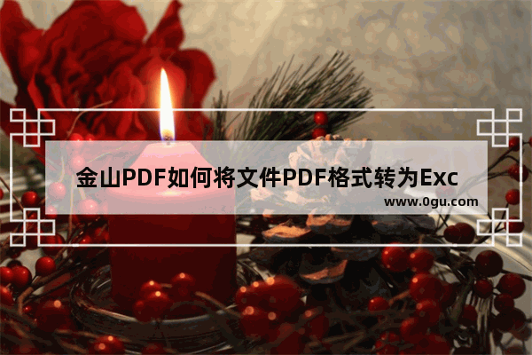 金山PDF如何将文件PDF格式转为Excel?