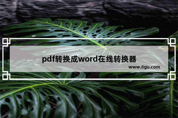 pdf转换成word在线转换器