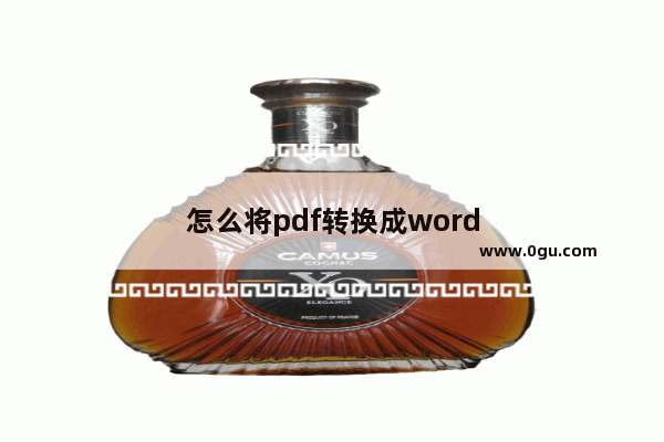 怎么将pdf转换成word