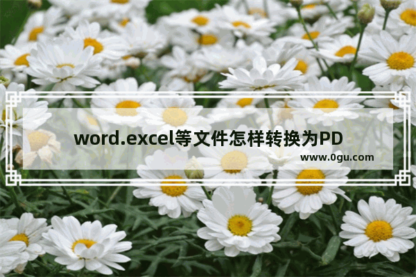 word.excel等文件怎样转换为PDF格式文件?