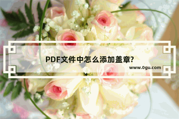 PDF文件中怎么添加盖章?