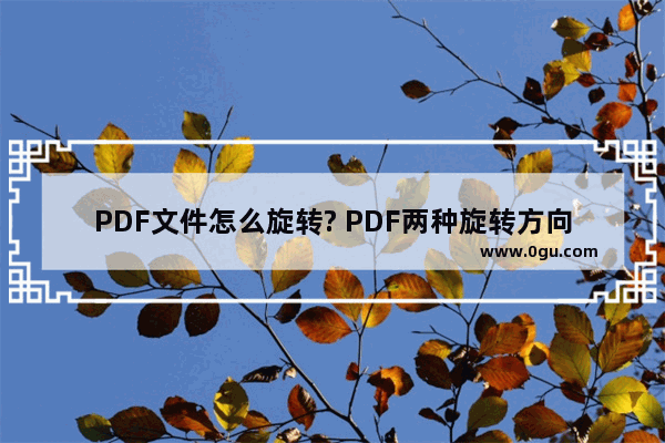 PDF文件怎么旋转? PDF两种旋转方向的教程