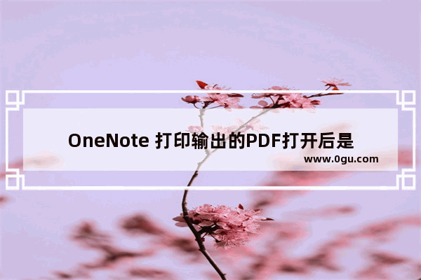 OneNote 打印输出的PDF打开后是空白怎么办？