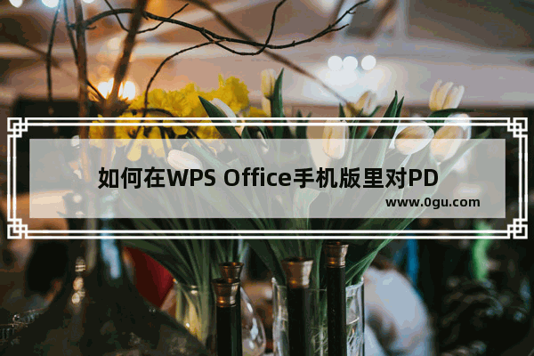 如何在WPS Office手机版里对PDF进行标注