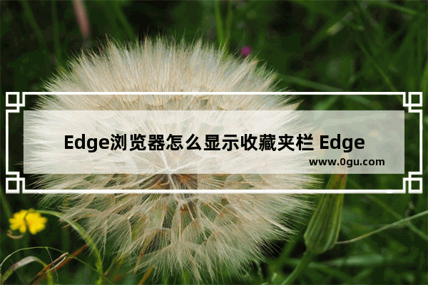 Edge浏览器怎么显示收藏夹栏 Edge浏览器显示收藏夹栏的方法