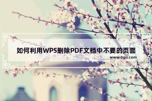 如何利用WPS删除PDF文档中不要的页面