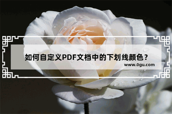 如何自定义PDF文档中的下划线颜色？