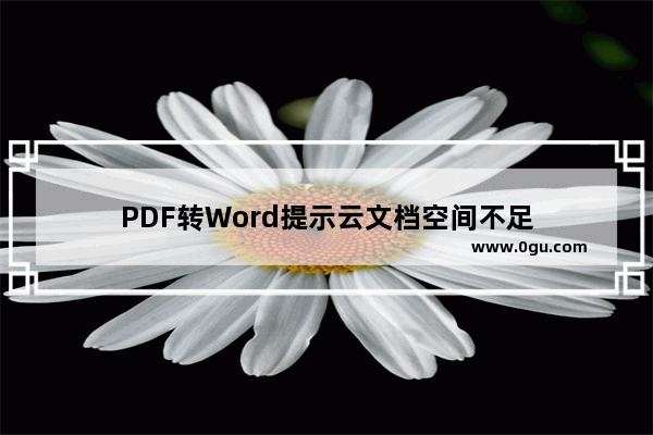 PDF转Word提示云文档空间不足