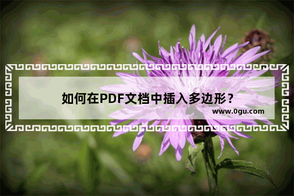 如何在PDF文档中插入多边形？