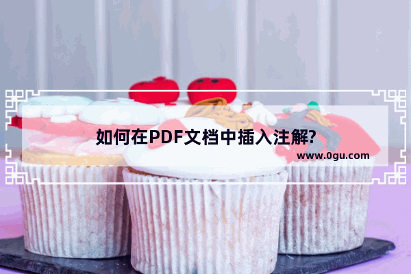 如何在PDF文档中插入注解?