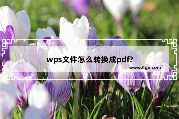 wps文件怎么转换成pdf?