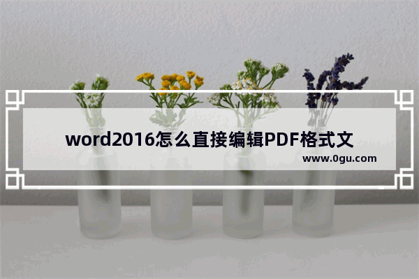 word2016怎么直接编辑PDF格式文档？