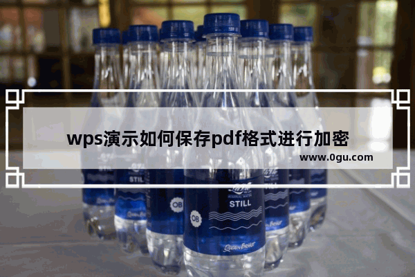 wps演示如何保存pdf格式进行加密