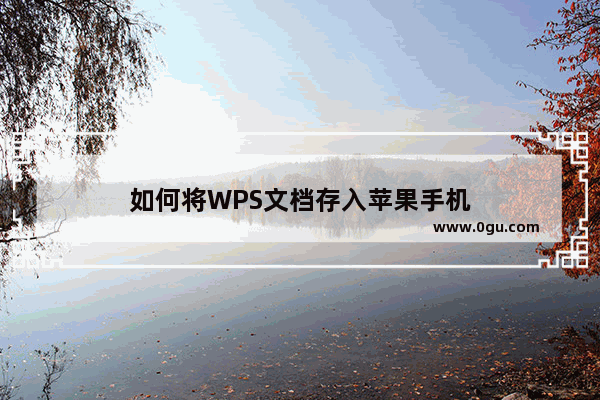 如何将WPS文档存入苹果手机