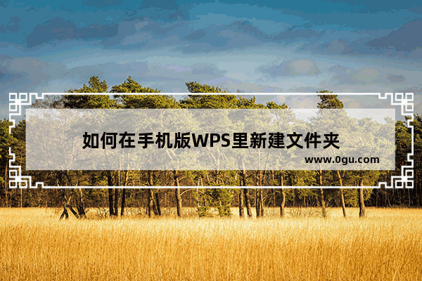 如何在手机版WPS里新建文件夹