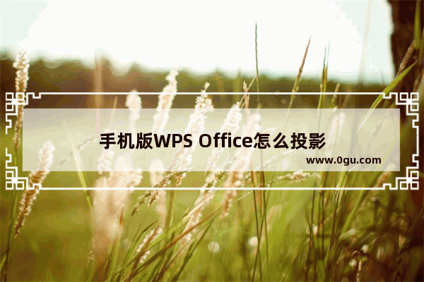 手机版WPS Office怎么投影