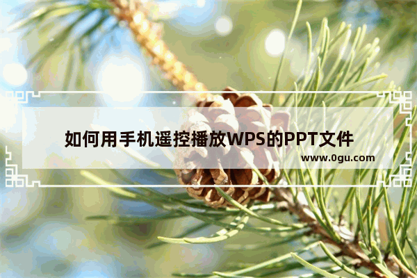 如何用手机遥控播放WPS的PPT文件